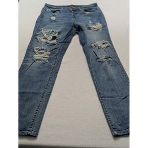 Judy Blue Jeans Womens 9/29 Destroyed Boyfriend Fit Distressed